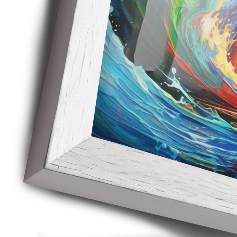 Moldura Branca e Vidro