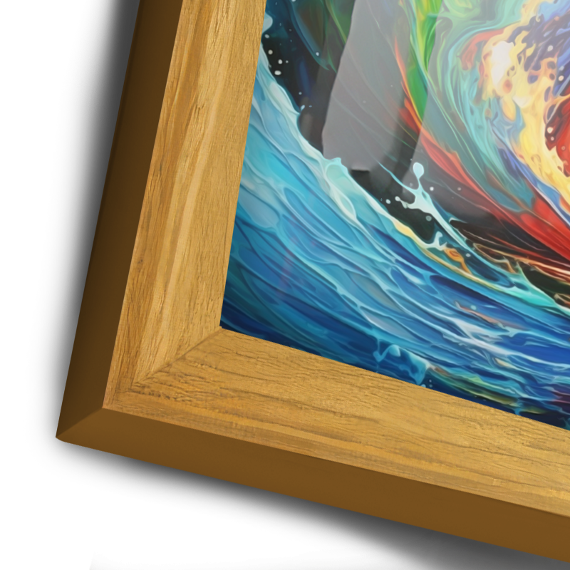 Moldura Dourada e Vidro