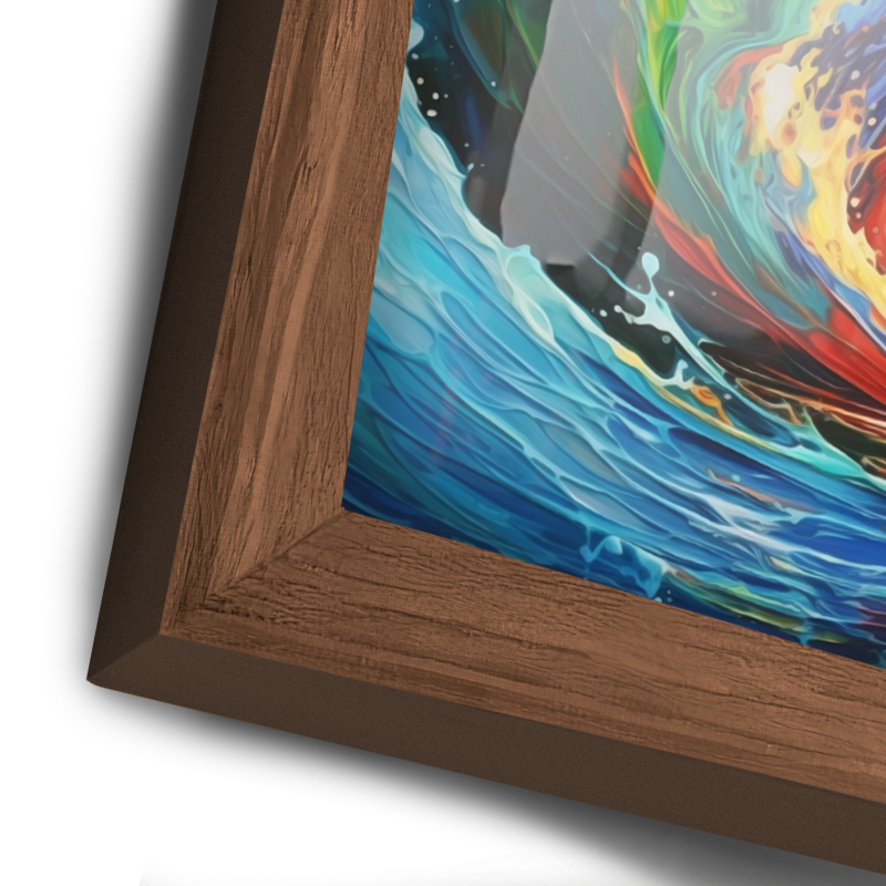 Moldura  Madeira e Vidro