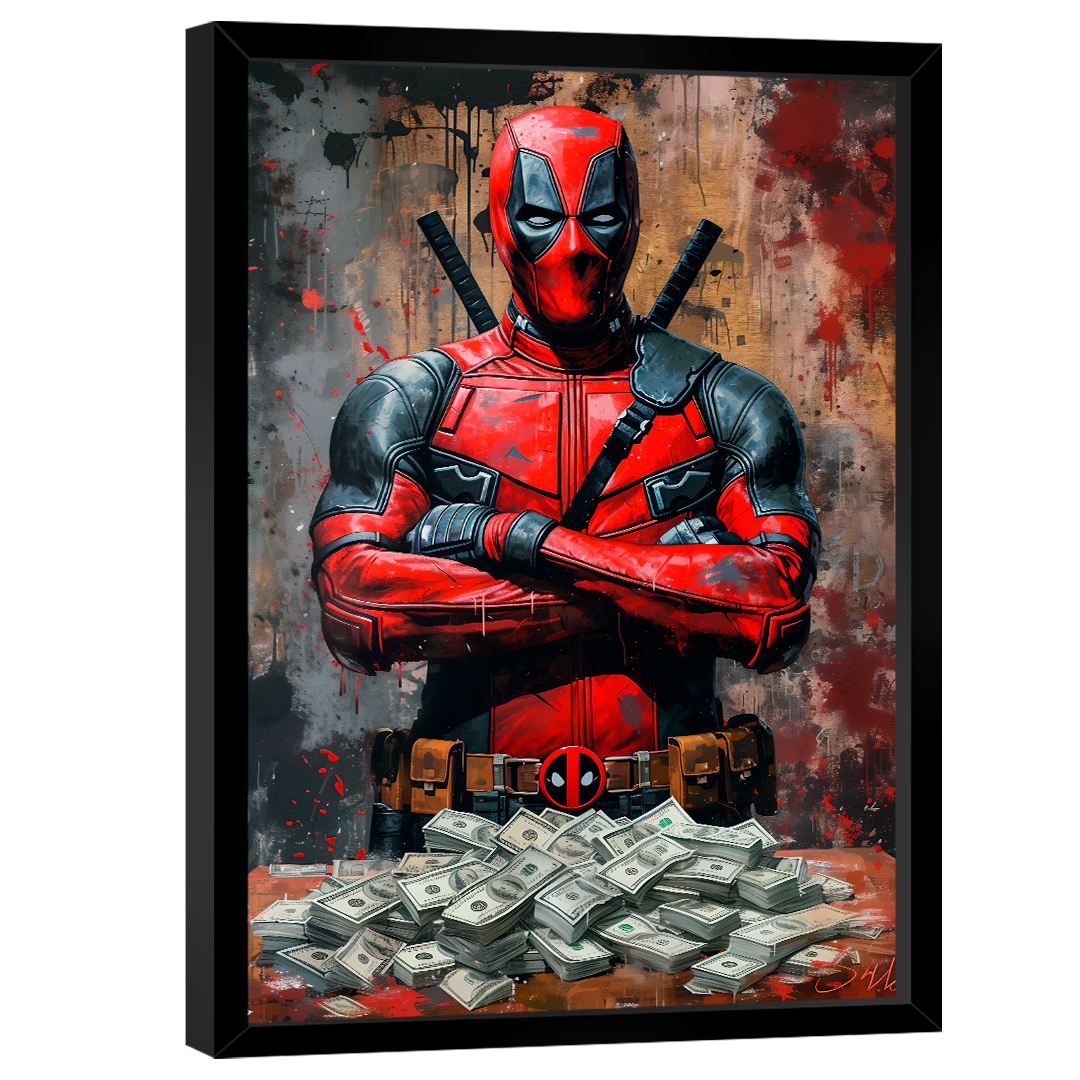 Poster Metallico Deadpool 21x31 Cm – Quadro Decorativo Ufficiale Marvel Con Mercenario Boccalona - 3